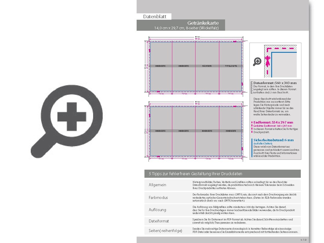 Product Bild getr__nkekarte__gefalzt_auf_14_0_cm_x_29_7_cm__8-seiter_(wickelfalz)
