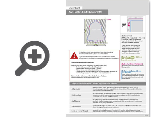 Product Bild hartschaumplatte_mit_anti-graffiti-lack_gl__nzend_in_glocke-form_konturgefr__st___einseitig_4_0-farbig_bedruckt