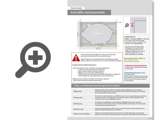 Product Bild hartschaumplatte_mit_anti-graffiti-lack_gl__nzend_in_schwein-form_konturgefr__st___einseitig_4_0-farbig_bedruckt